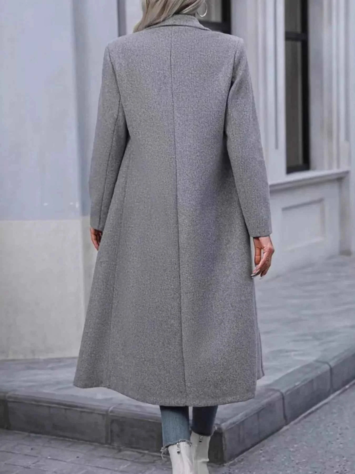 Double-Breasted Longline Overcoat-Free Shipping - aurelia-clothing-8955