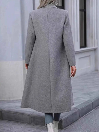 Double-Breasted Longline Overcoat-Free Shipping - aurelia-clothing-8955