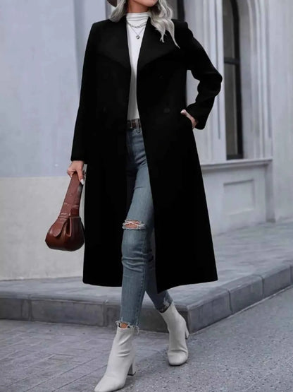 Double-Breasted Longline Overcoat-Free Shipping - aurelia-clothing-8955