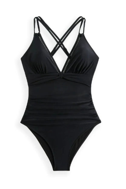 Double Spaghetti Strap One-Piece Swimwear - Free Shipping - aurelia-clothing-8955
