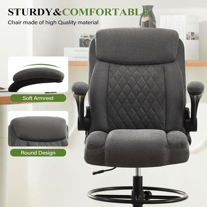 Drafting Chair Tall Office Chair for Standing Desk-Free Shipping - aurelia-clothing-8955