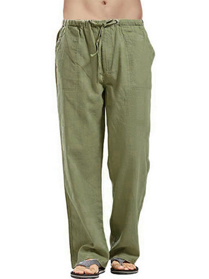 Drawsting Straight Leg Pants Plus Size-Free Shipping - aurelia-clothing-8955