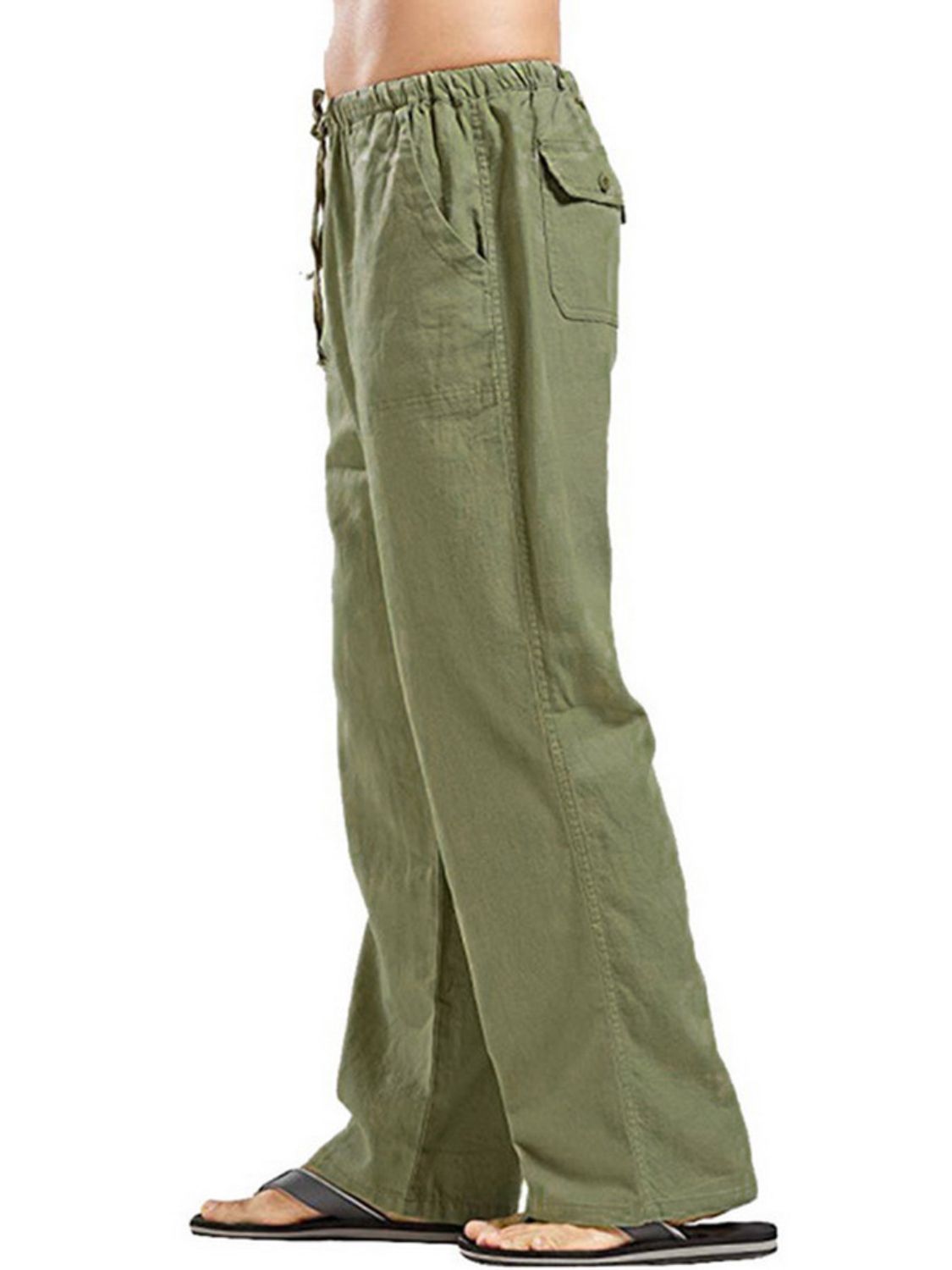 Drawsting Straight Leg Pants Plus Size-Free Shipping - aurelia-clothing-8955