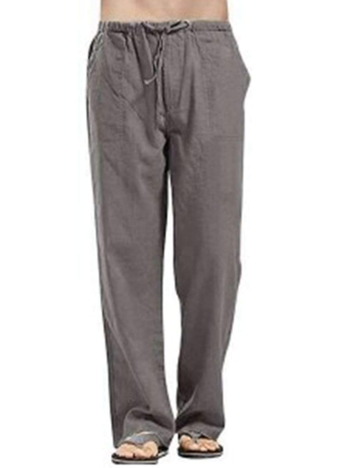 Drawsting Straight Leg Pants Plus Size-Free Shipping - aurelia-clothing-8955