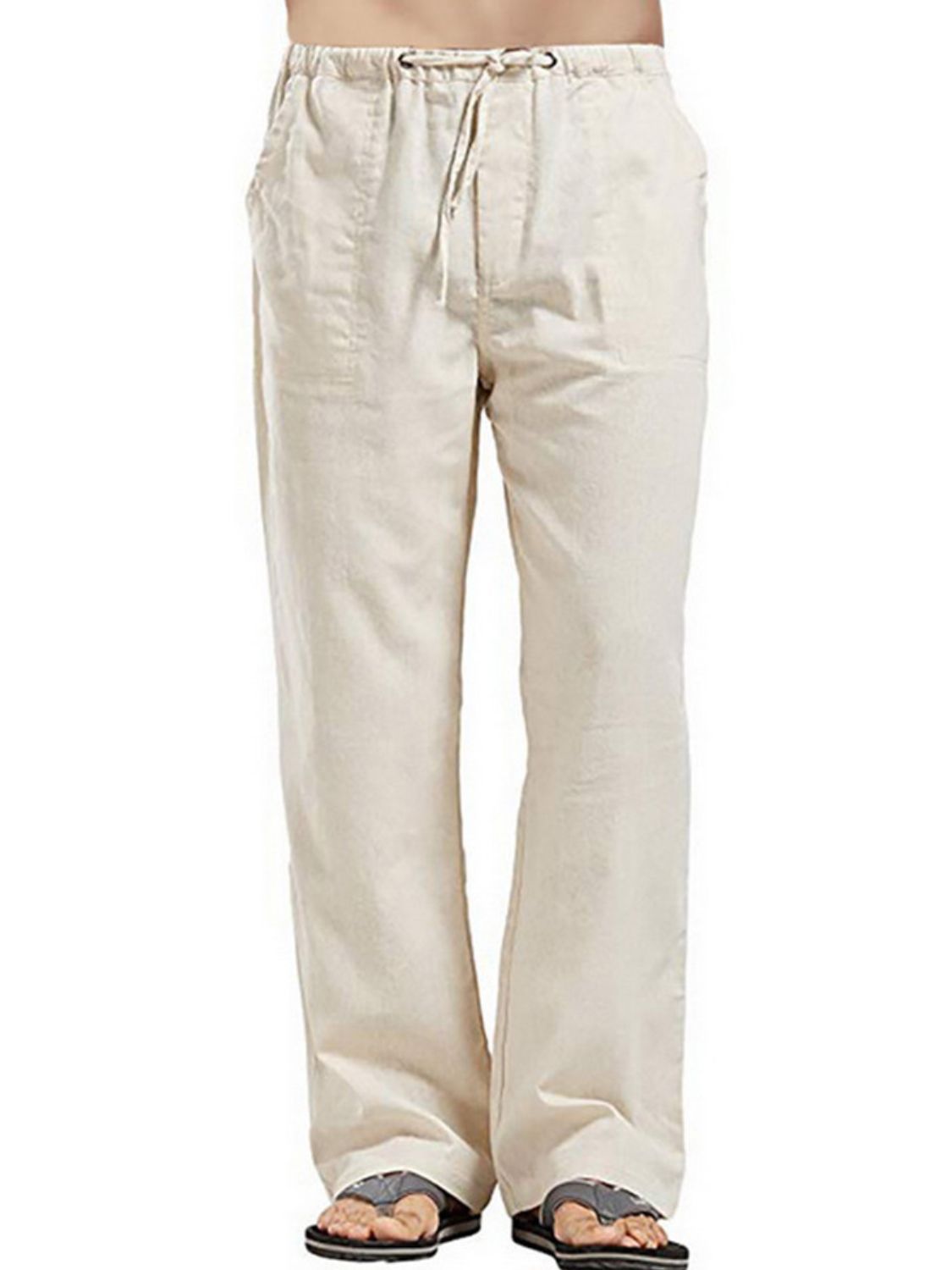 Drawsting Straight Leg Pants Plus Size-Free Shipping - aurelia-clothing-8955