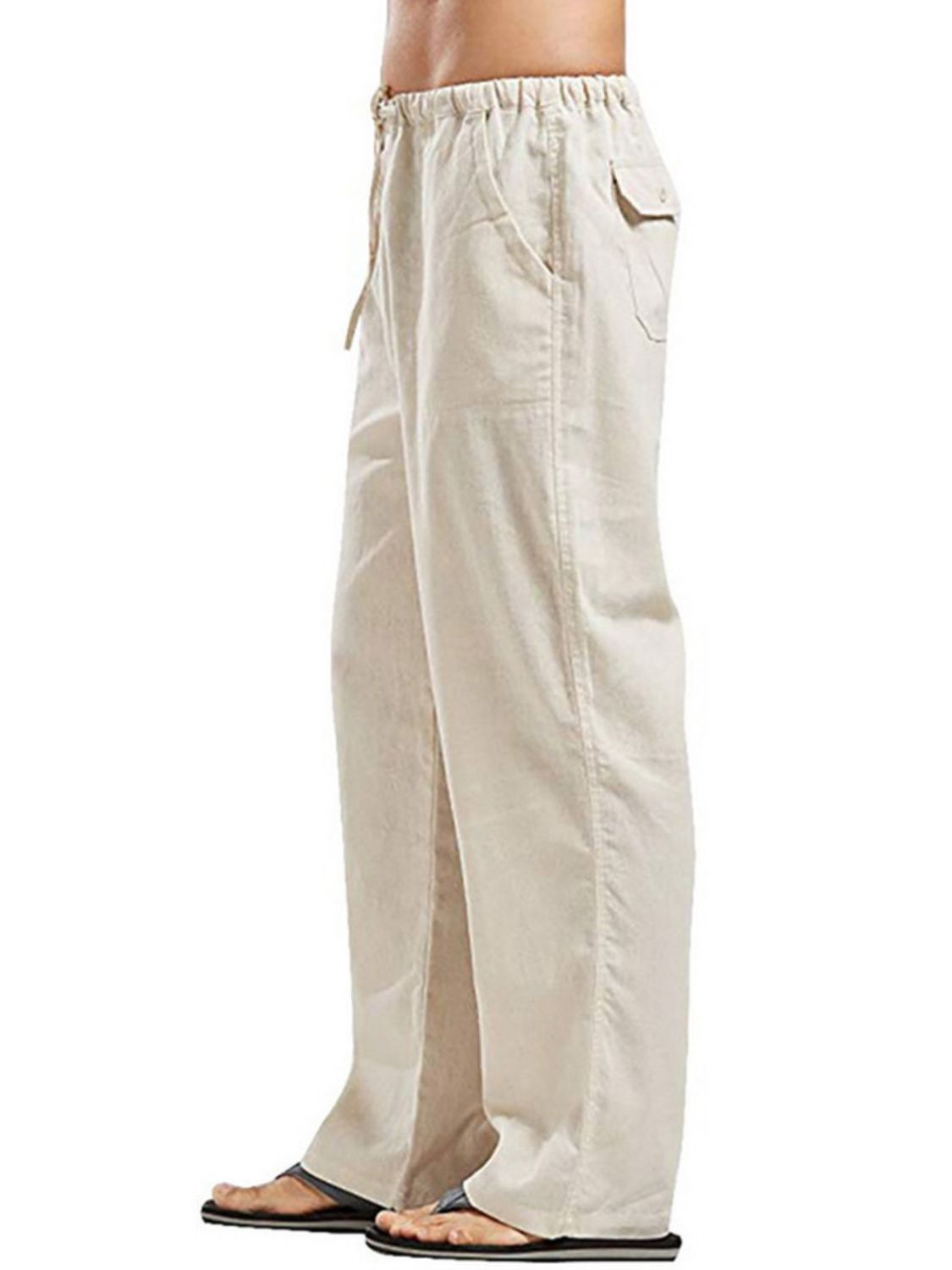 Drawsting Straight Leg Pants Plus Size-Free Shipping - aurelia-clothing-8955