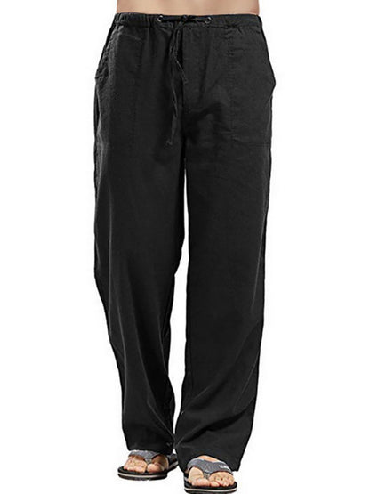 Drawsting Straight Leg Pants Plus Size-Free Shipping - aurelia-clothing-8955