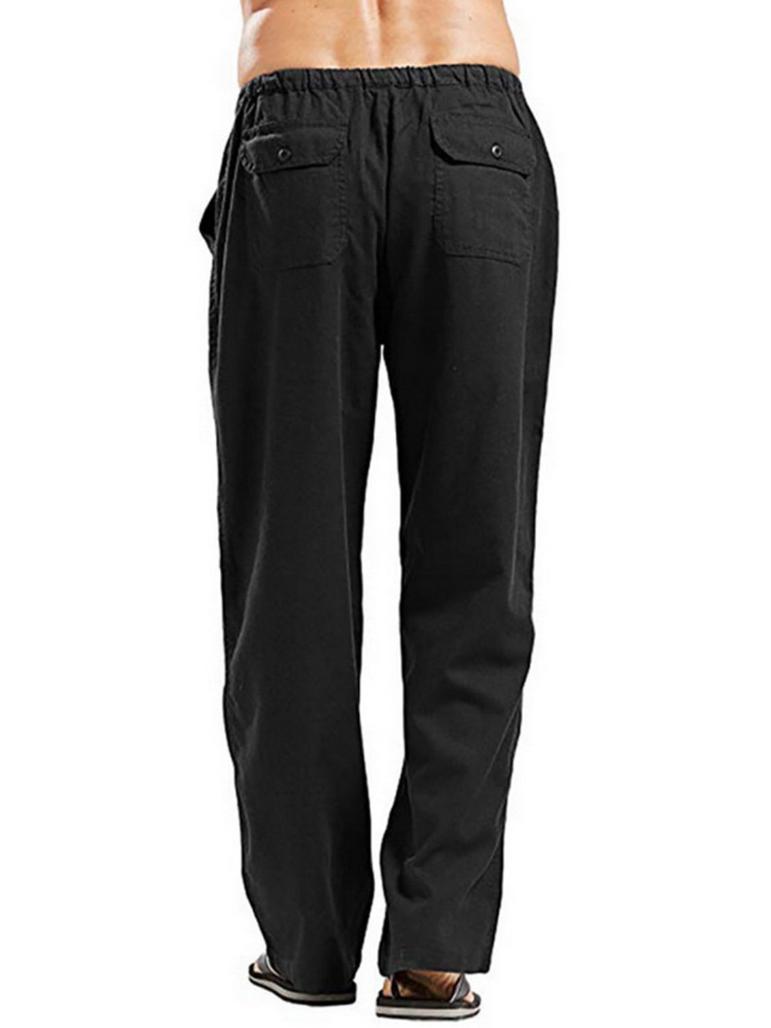 Drawsting Straight Leg Pants Plus Size-Free Shipping - aurelia-clothing-8955