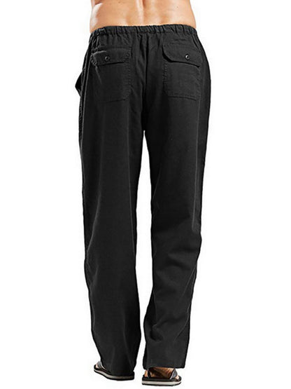 Drawsting Straight Leg Pants Plus Size-Free Shipping - aurelia-clothing-8955