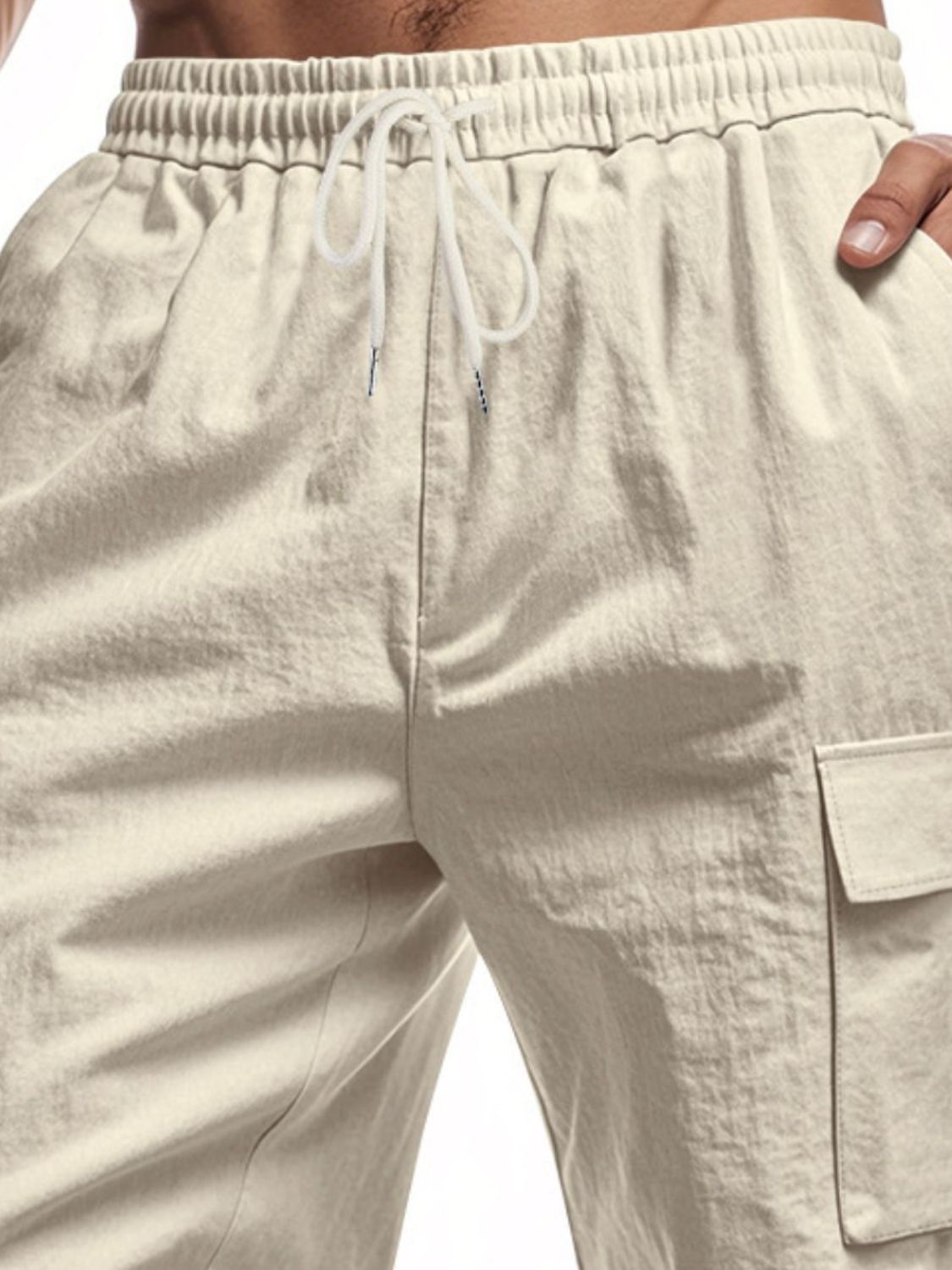 Drawstring Shorts with Cargo Pockets Plus Size-Free Shipping - aurelia-clothing-8955