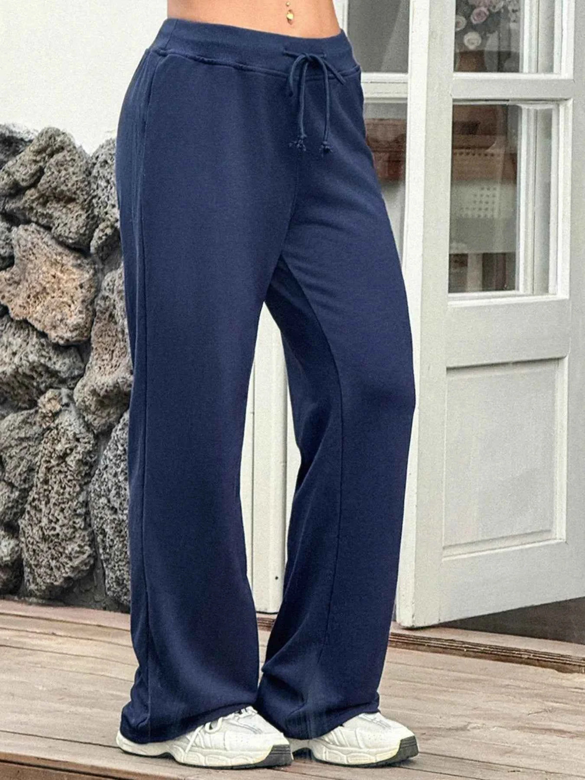 Drawstring Wide Leg Active Pants-Free Shipping - aurelia-clothing-8955