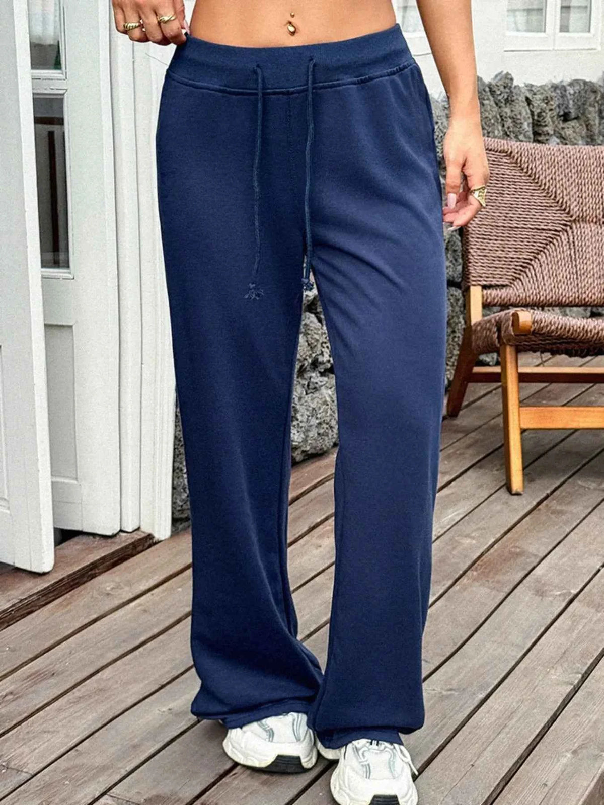 Drawstring Wide Leg Active Pants-Free Shipping - aurelia-clothing-8955