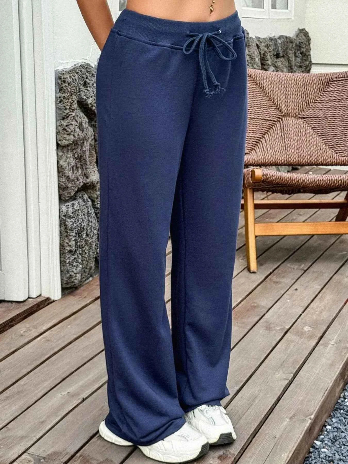 Drawstring Wide Leg Active Pants-Free Shipping - aurelia-clothing-8955
