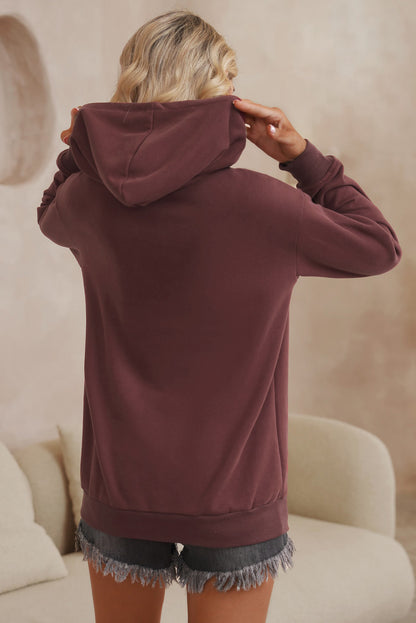 Dropped Shoulder Kangaroo Pocket Hoodie - Free Shipping - aurelia-clothing-8955