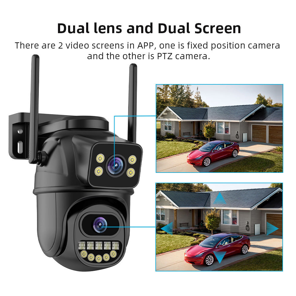 Dual screen wireless 360 degree mobile remote outdoor WiFi camera monitoring - Free Shipping - aurelia-clothing-8955