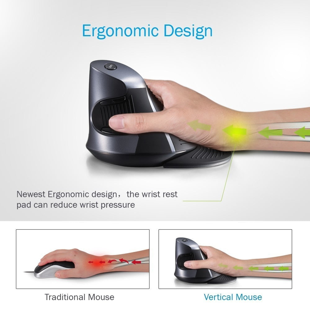 Ergonomic Vertical Wireless Mouse-Free Shipping - aurelia-clothing-8955