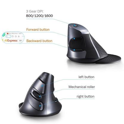 Ergonomic Vertical Wireless Mouse-Free Shipping - aurelia-clothing-8955