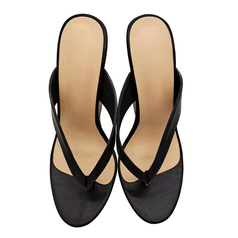 European and American Womens Oversized Wedged Sloping Heel Sandals With Wooden Grain Wrap Heels And Round Toe High Heels- Free Shipping - aurelia-clothing-8955