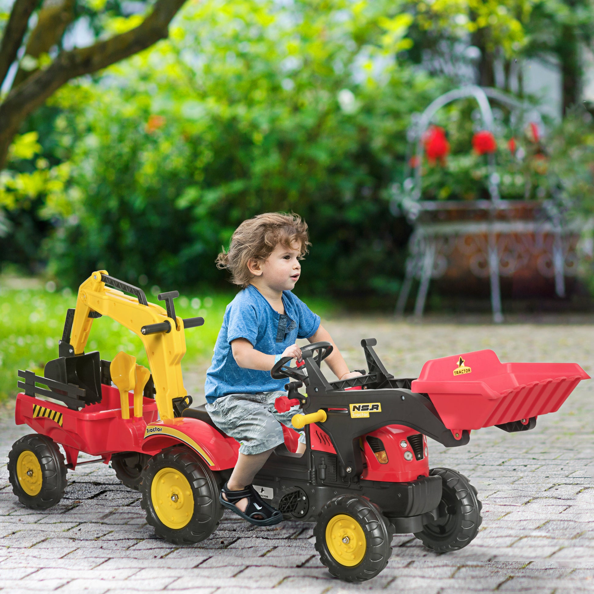 ExcavatorBulldozer, Pedal Car-Free Shipping - aurelia-clothing-8955