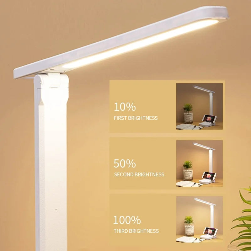 Eye protection desk lamp touch dimming color adjustment desk charging bedside LED reading desk lamp - Free Shipping - aurelia-clothing-8955