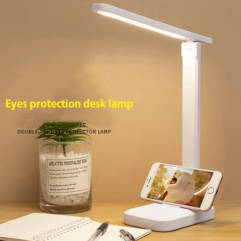 Eye protection desk lamp touch dimming color adjustment desk charging bedside LED reading desk lamp - Free Shipping - aurelia-clothing-8955