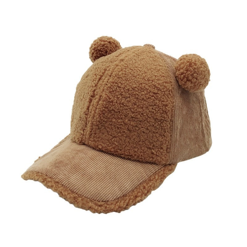 Fashion Baby Baseball Cap Newborn Velvet Hat Fashionable Kids Hats Children Accessories Winter Warm Baby Hat 2-5Y - Free Shipping - aurelia-clothing-8955