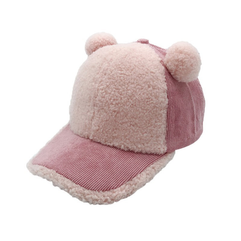 Fashion Baby Baseball Cap Newborn Velvet Hat Fashionable Kids Hats Children Accessories Winter Warm Baby Hat 2-5Y - Free Shipping - aurelia-clothing-8955