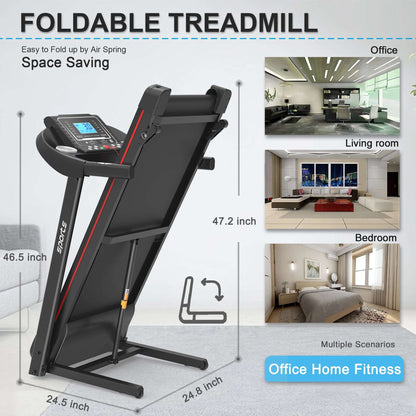 Fitshow App Home Foldable Treadmill with Incline, Folding Treadmill for Home Workout - Free Shipping - aurelia-clothing-8955