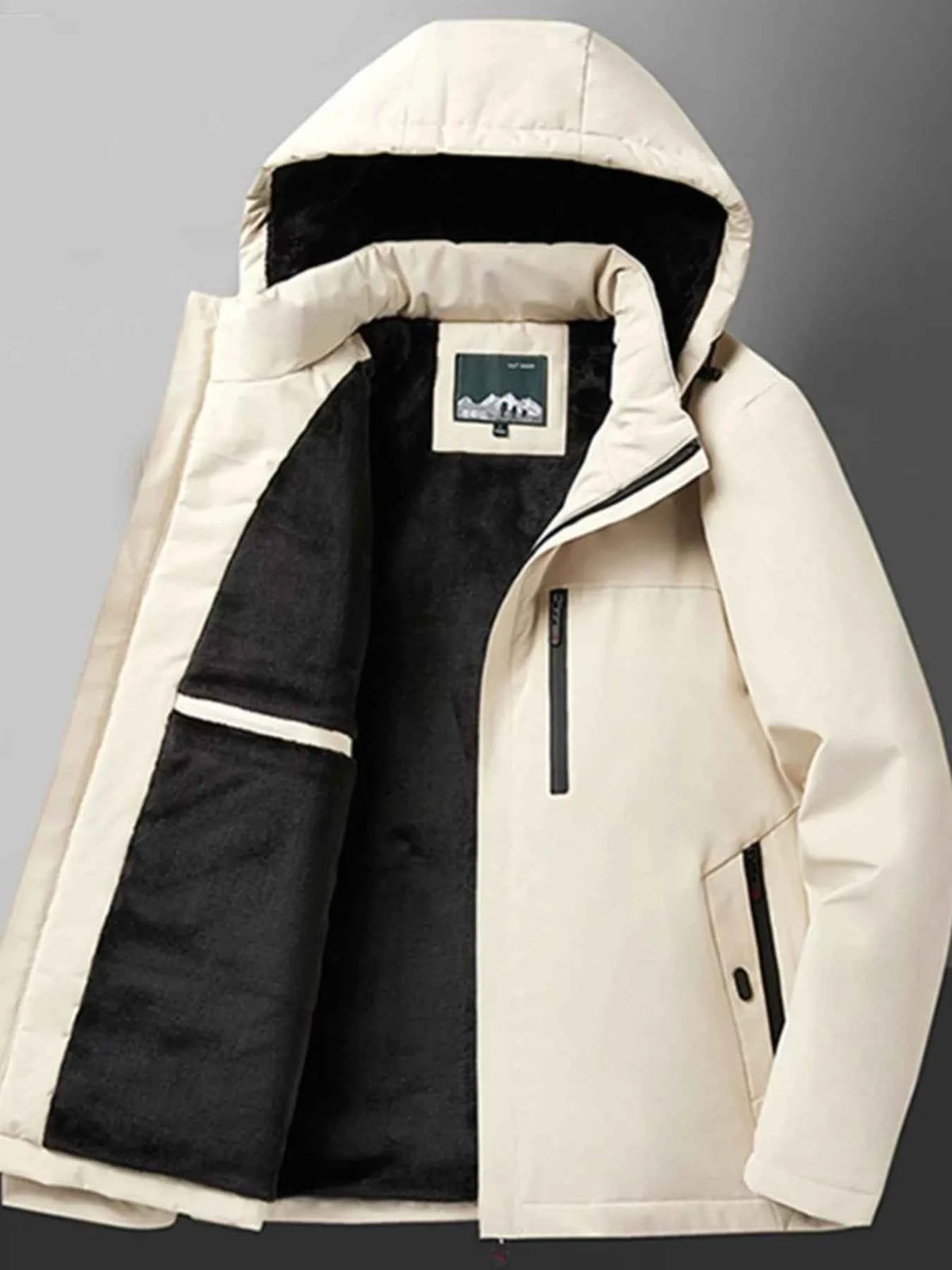 Fleece Lined Hooded Winter Coat-Free Shipping - aurelia-clothing-8955