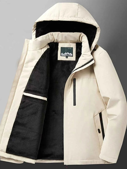 Fleece Lined Hooded Winter Coat-Free Shipping - aurelia-clothing-8955
