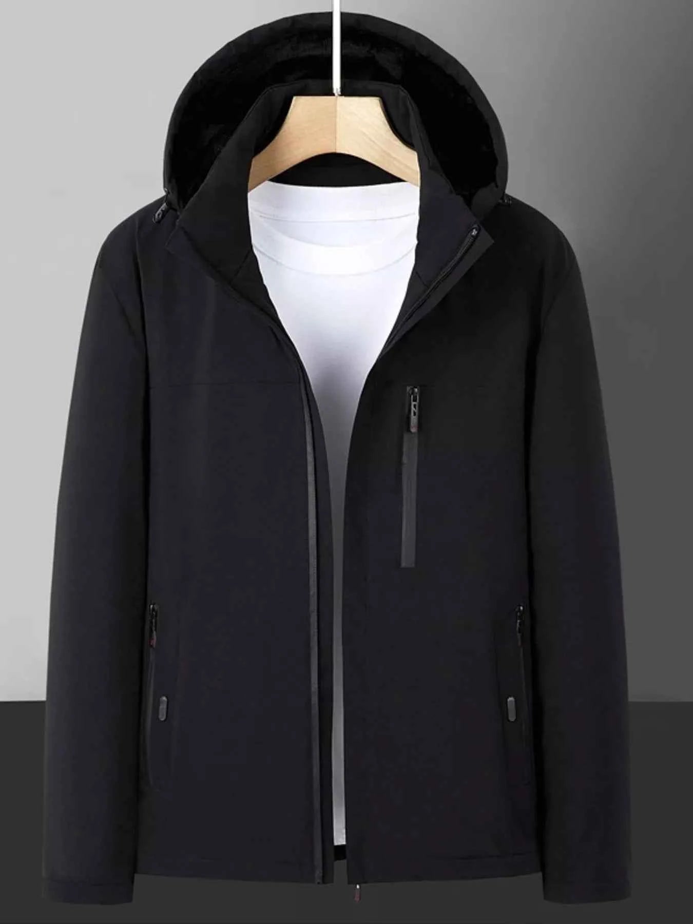Fleece Lined Hooded Winter Coat-Free Shipping - aurelia-clothing-8955