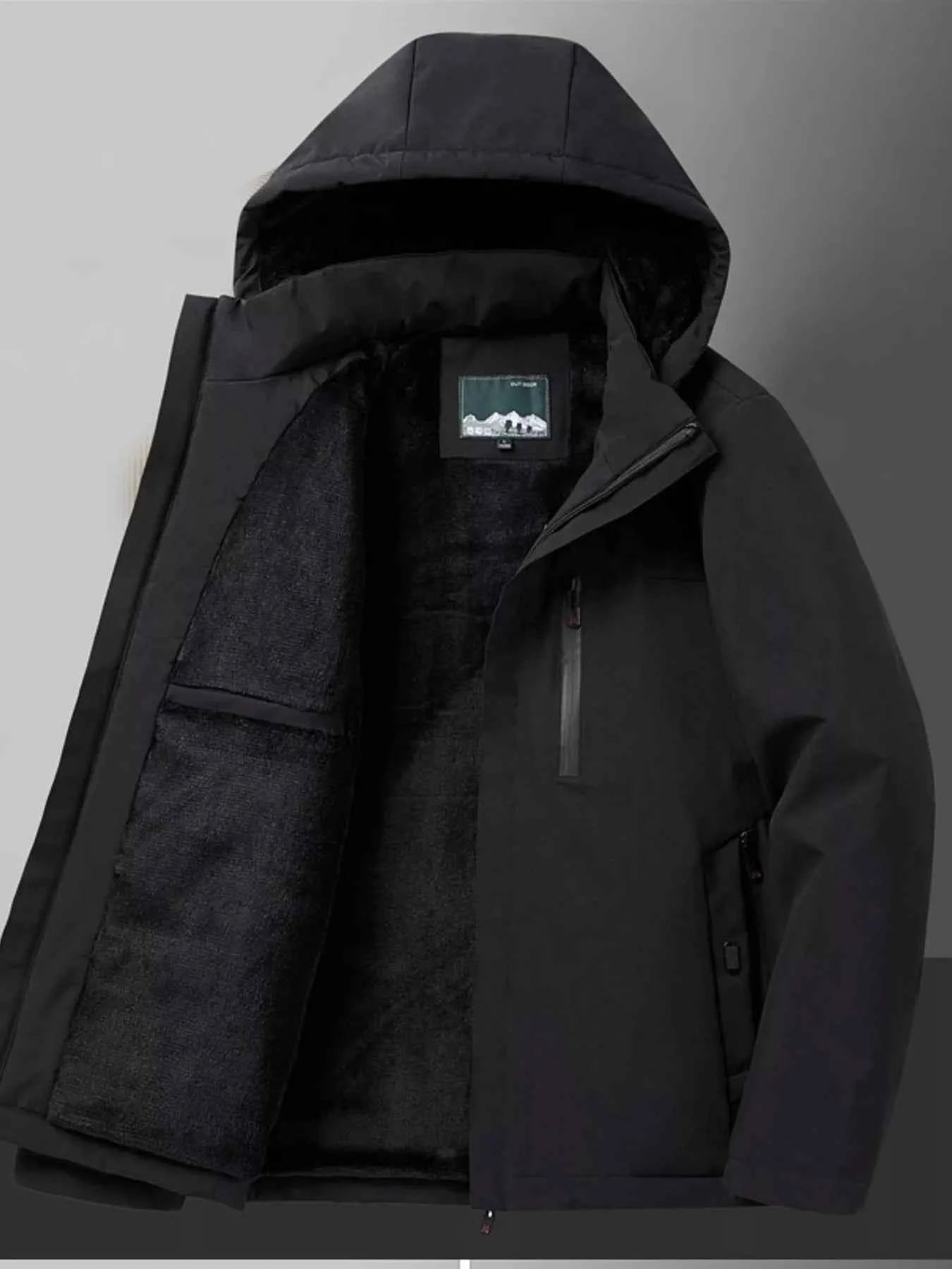 Fleece Lined Hooded Winter Coat-Free Shipping - aurelia-clothing-8955