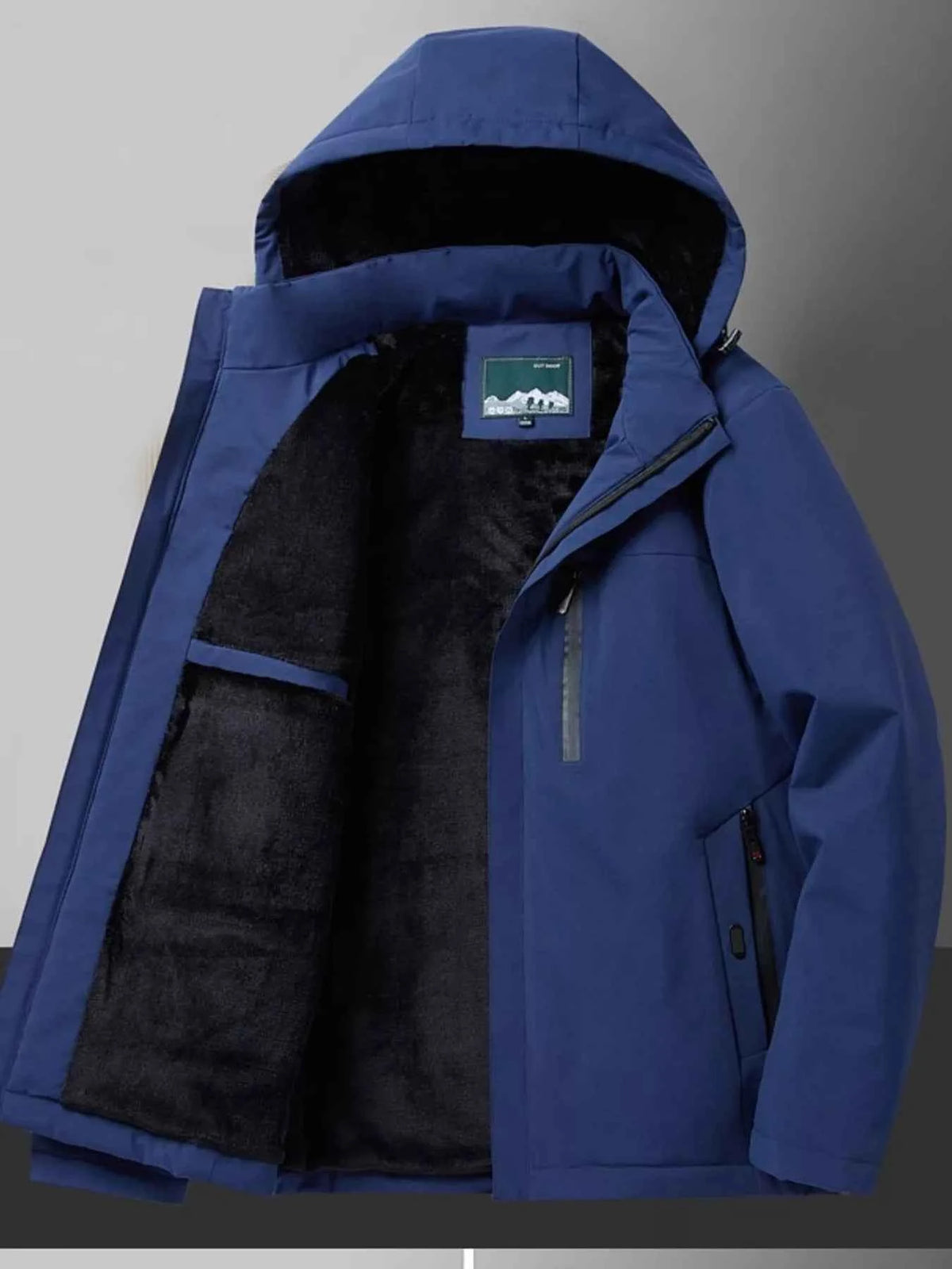 Fleece Lined Hooded Winter Coat-Free Shipping - aurelia-clothing-8955
