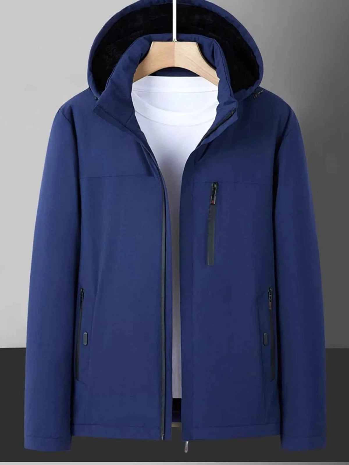 Fleece Lined Hooded Winter Coat-Free Shipping - aurelia-clothing-8955