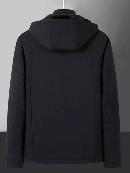 Fleece Lined Hooded Winter Coat-Free Shipping - aurelia-clothing-8955