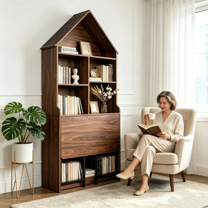Folding Craft Desk with Storage Shelves-Free Shipping - aurelia-clothing-8955