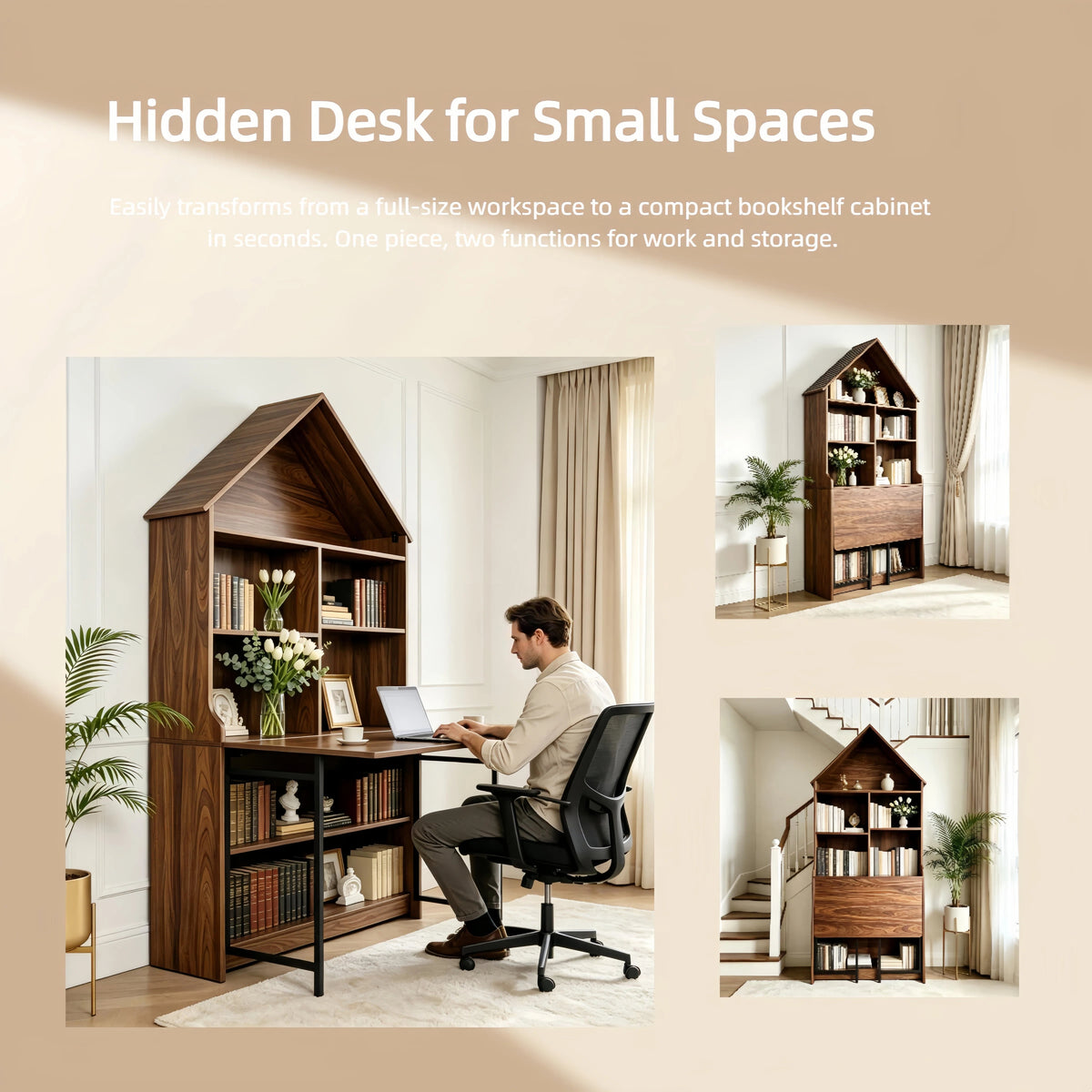 Folding Craft Desk with Storage Shelves-Free Shipping - aurelia-clothing-8955