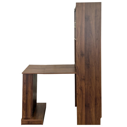 Folding Desk with Storage in Walnut Finish-Free Shipping - aurelia-clothing-8955
