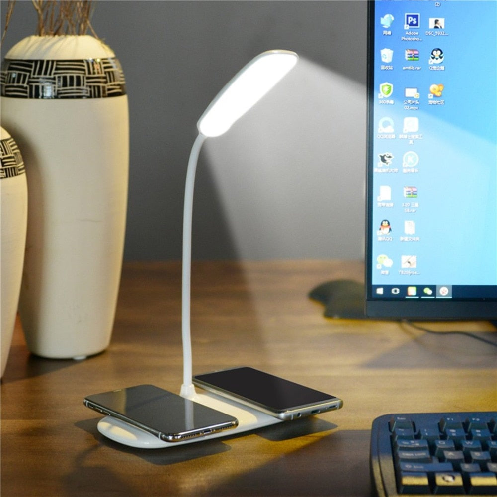 Folding LED Desk Lamp Night Light Smart Folding Touch Adjust Reading Table Lamp Folding Led Lamp Charged For Mobile Phones - Free Shipping - aurelia-clothing-8955