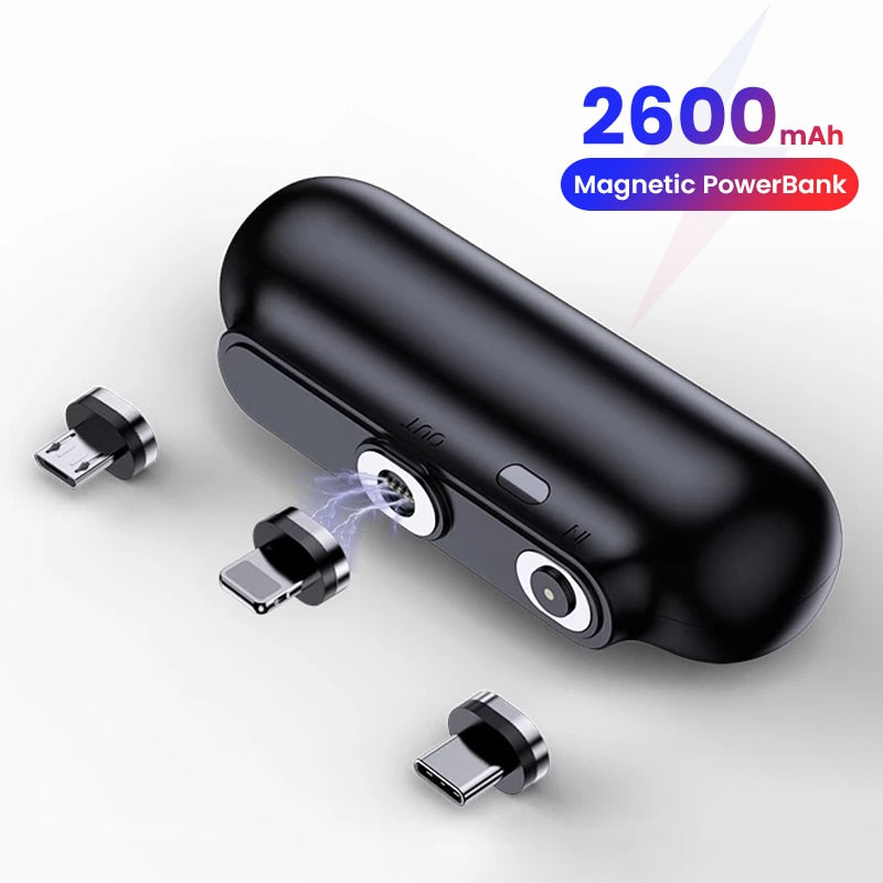 For iPhone 12 Magnetic Power Bank 2600mAh Mini Magnet Charger Power Bank For Xiaomi Emergency Portable Magnetic External Battery - Free Shipping - aurelia-clothing-8955
