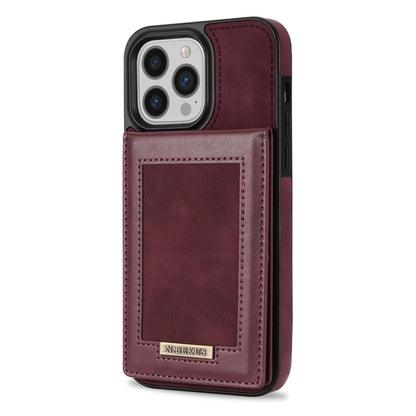 For iPhone 14ProMax Card Holder Phone Leather Case Samsung S23Ultra Photo Frame Magnetic Buckle Protective Case - Free Shipping - aurelia-clothing-8955