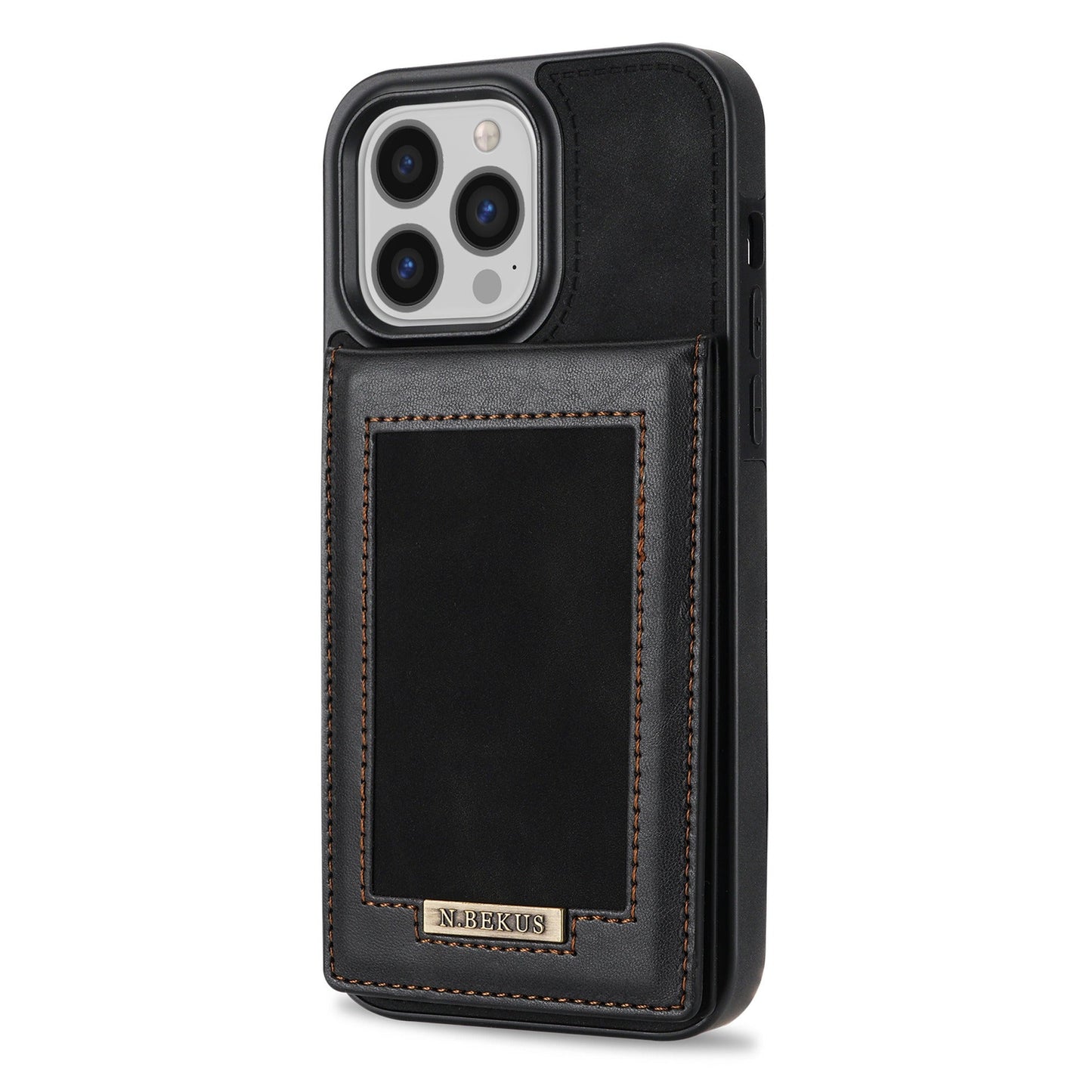 For iPhone 14ProMax Card Holder Phone Leather Case Samsung S23Ultra Photo Frame Magnetic Buckle Protective Case - Free Shipping - aurelia-clothing-8955
