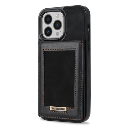 For iPhone 14ProMax Card Holder Phone Leather Case Samsung S23Ultra Photo Frame Magnetic Buckle Protective Case - Free Shipping - aurelia-clothing-8955
