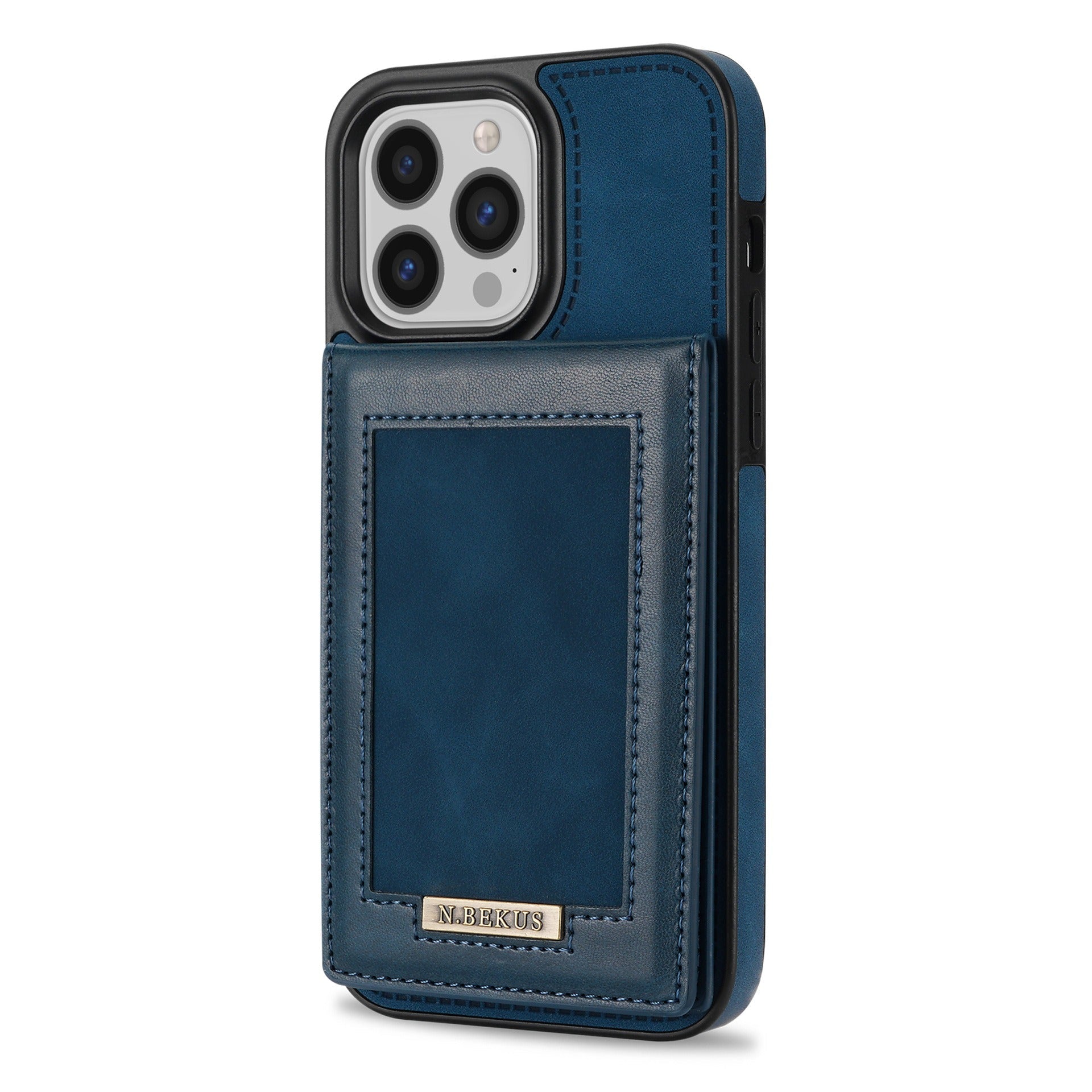 For iPhone 14ProMax Card Holder Phone Leather Case Samsung S23Ultra Photo Frame Magnetic Buckle Protective Case - Free Shipping - aurelia-clothing-8955