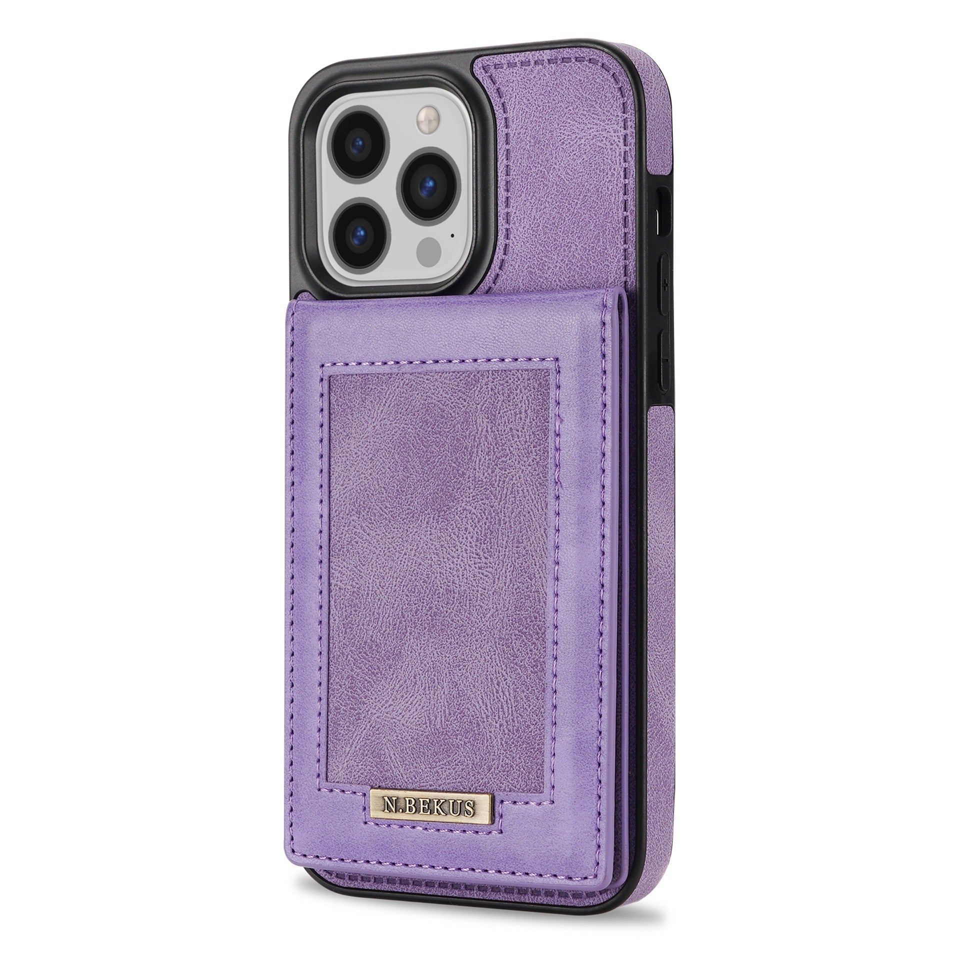 For iPhone 14ProMax Card Holder Phone Leather Case Samsung S23Ultra Photo Frame Magnetic Buckle Protective Case - Free Shipping - aurelia-clothing-8955