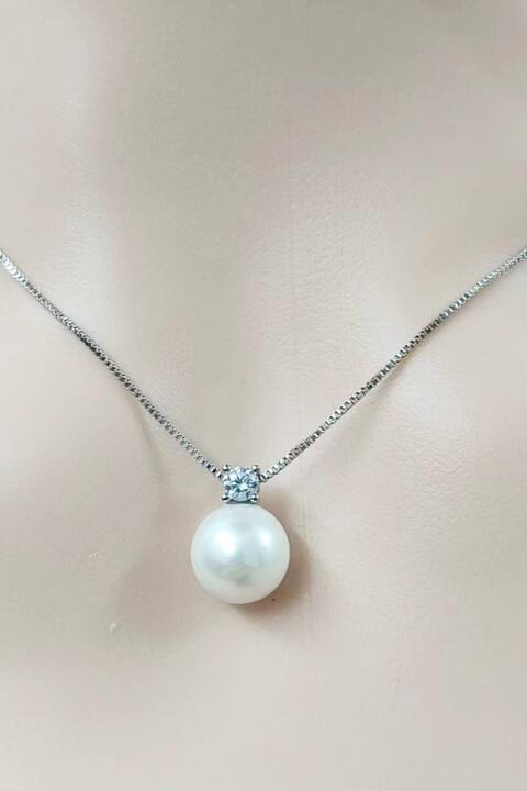 Freshwater Pearl 925 Sterling Silver Necklace - aurelia-clothing-8955