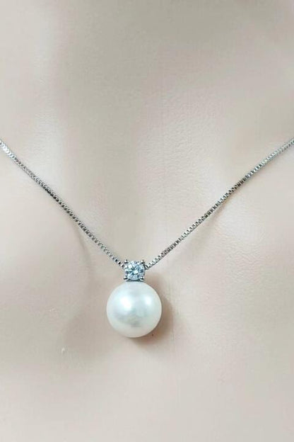 Freshwater Pearl 925 Sterling Silver Necklace - aurelia-clothing-8955