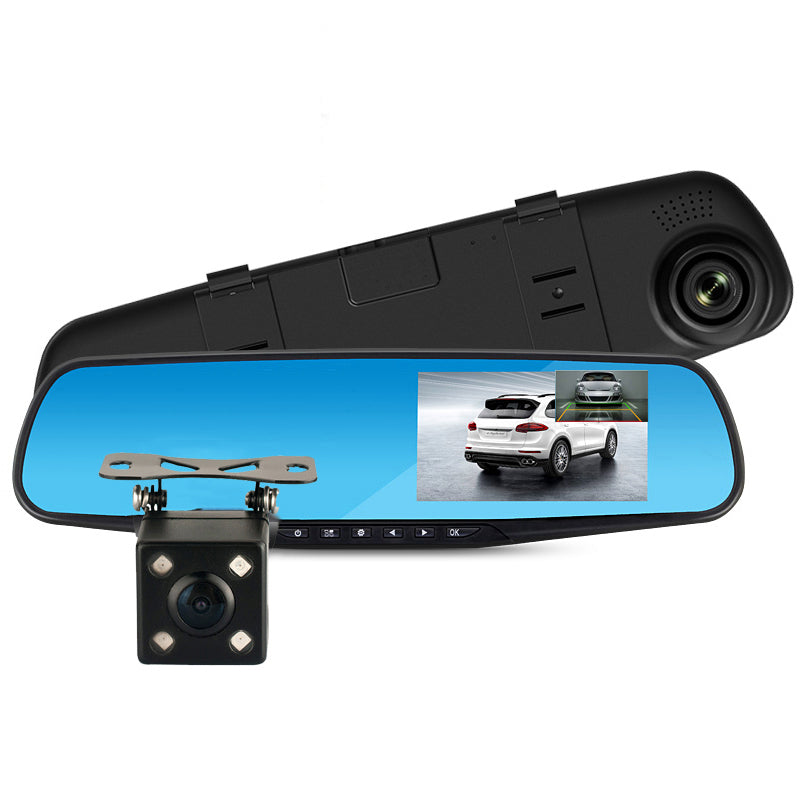 Full HD 1080P Car Dvr Camera Auto 4.3 Inch Rearview Mirror Digital Video Recorder Dual Lens Registratory Camcorder -Free Shipping - aurelia-clothing-8955