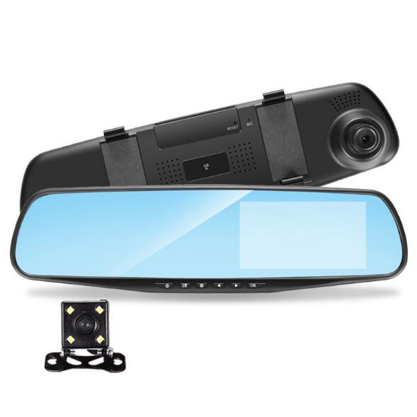 Full HD 1080P Car Dvr Camera Auto 4.3 Inch Rearview Mirror Digital Video Recorder Dual Lens Registratory Camcorder -Free Shipping - aurelia-clothing-8955