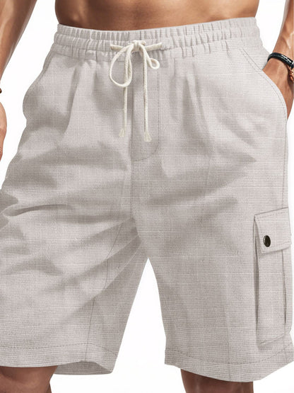 Full Size Drawstring Shorts with Pockets Plus Size-Free Shipping - aurelia-clothing-8955